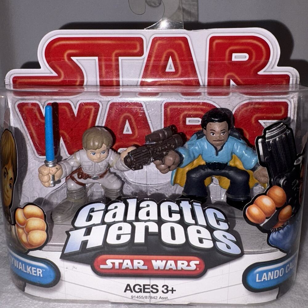 Hasbro - Star Wars Galactic Heroes Luke Skywalker/ Lando Calrissi Figures - 2009